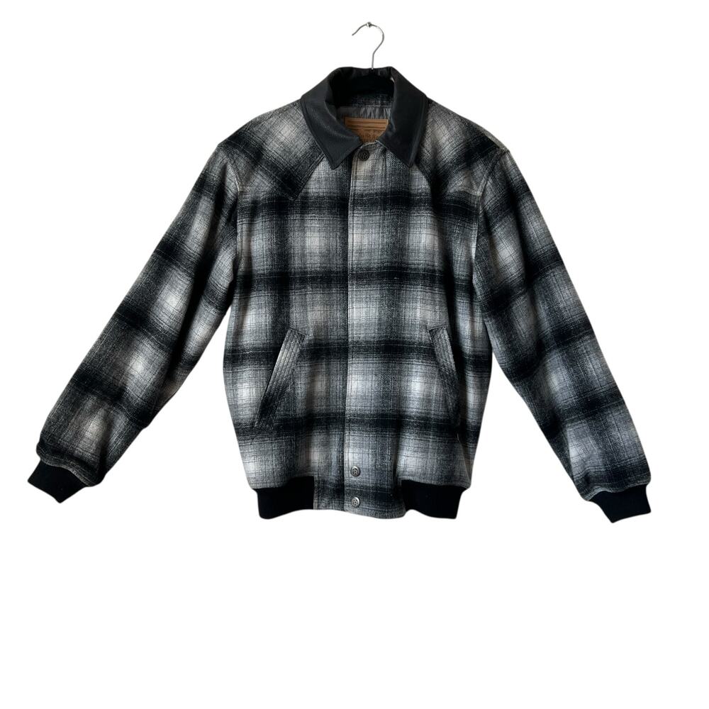 Powder River Outfitters Panhandle Slim Plaid Wool Blend Bomber Jacket Size XXS